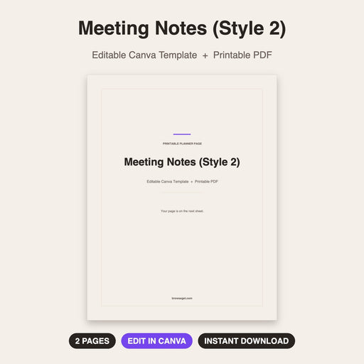 Meeting Notes Style 2 cover