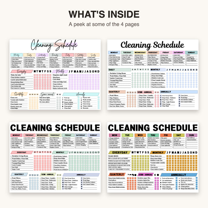 Cleaning Planner (Style 2) | Editable Canva Template & Printable PDF
