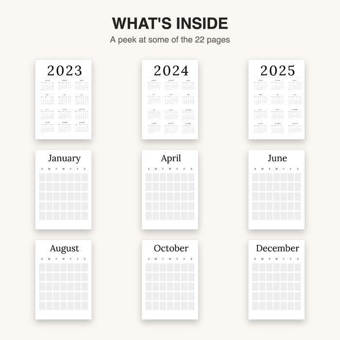 Calendar Builder Template | Editable Canva Template & Printable PDF