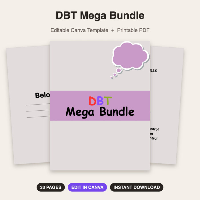 DBT Mega Bundle | Editable Canva Template & Printable PDF