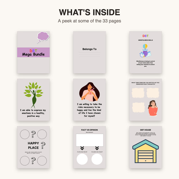 DBT Mega Bundle | Editable Canva Template & Printable PDF