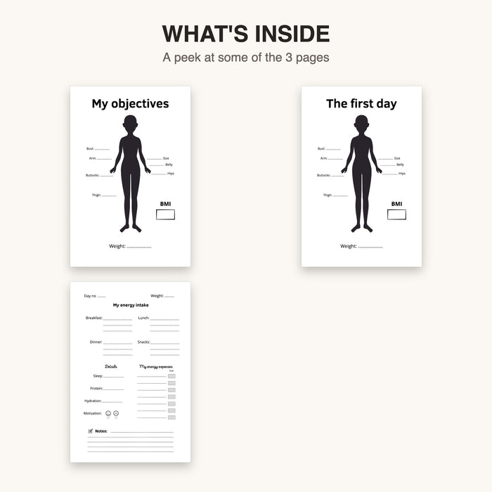 Weight Loss Tracker | Editable Canva Template & Printable PDF