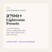 2700 Lightroom Presets bundle cover