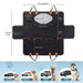 Waterproof rear-seat dog cover with adjustable headrest straps