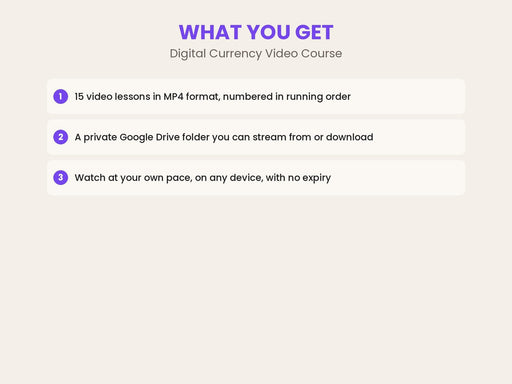 Digital Currency Video Course: 15 Lessons on Crypto and Blockchain Basics