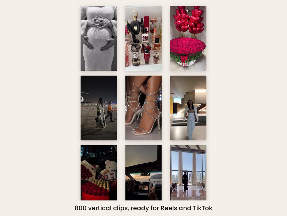 Luxe Ladies: 800 Vertical Luxury Lifestyle Stock Video Clips