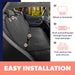 Dog Car Seat Cover for Back Seat - Durable, Nonslip, Waterproof 600D Cotton 3-In-1 Hammock - Protector against Dirt, Shedding and Scratching for Small or Mid-Size Sedans, Suvs and Trucks