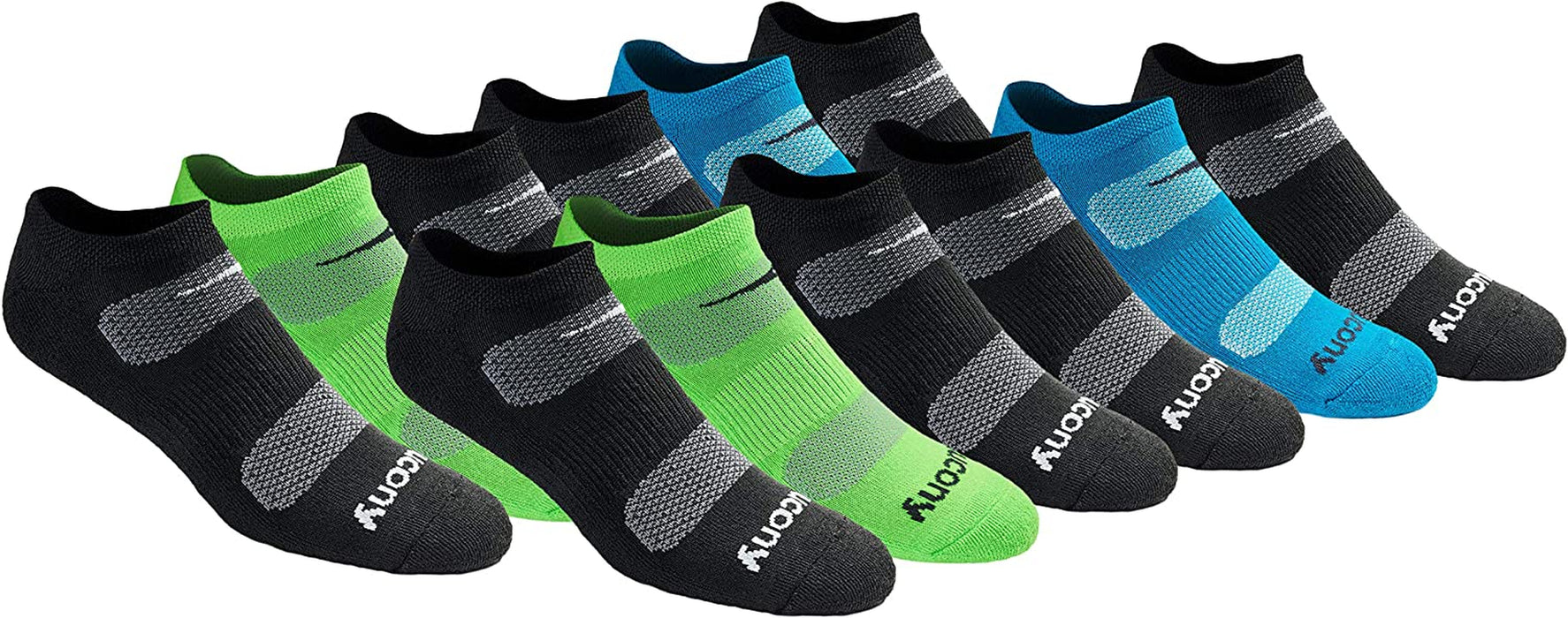 Men'S Multi-Pack Mesh Ventilating Comfort Fit Performance No-Show Socks
