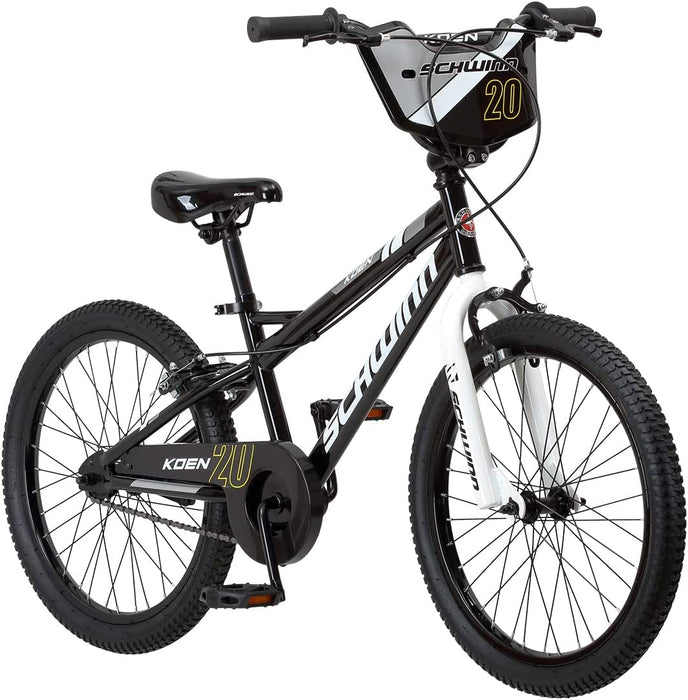 Koen & Elm Big Kids Bike, 20-Inch Wheels, Kickstand Included, Basket or Number Plate, Ages 7-13 Years Old, Rider Height 48-60-Inches