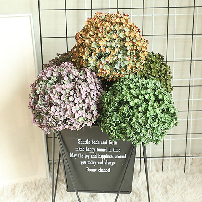 4.72 Inch Artificial Greenery Topiary Balls Wedding Party Decor Home Garden Decor Dark Purple