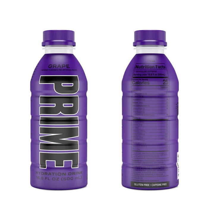 Prime Hydration Sports Drink Variety Pack - Energy Drink, Electrolyte Beverage - Lemon Lime, Tropical Punch, Blue Raspberry, Orange, Grape & Ice Pop - 16.9 Fl Oz by  (6)