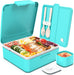 Bento Box, Bento Lunch Box for Kids and Adults 45Oz with Spoon and Fork, Leakproof Lunch Containers with 4 Compartments, Bpa-Free and Food-Safe Materials