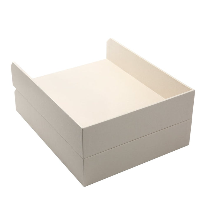 2 Piece Set Paperboard Paper Tray Desk Organizer Papyrus Beige