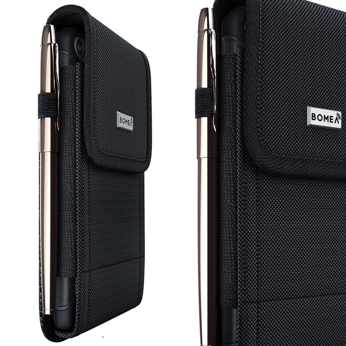Iphone 6 6S 7 Holster Black Carrying Cell Phone Case Belt Clip and Loop Holster Pouch for Iphone 6 / 6S / 7 (Fits Iphone 6 / 6S / 7 with Otterbox Case / Lifeproof Case / Mophie Juice Pack Air)