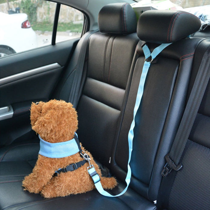 Pet Dog Car Vehicle Seat Safety Belt, Headrest Restraint Seat Straps, Adjustable Pet Safety Leads Backseat Leash for Dog Harness Collar Travel Daily Use, Dog Cat Seatbelts Black