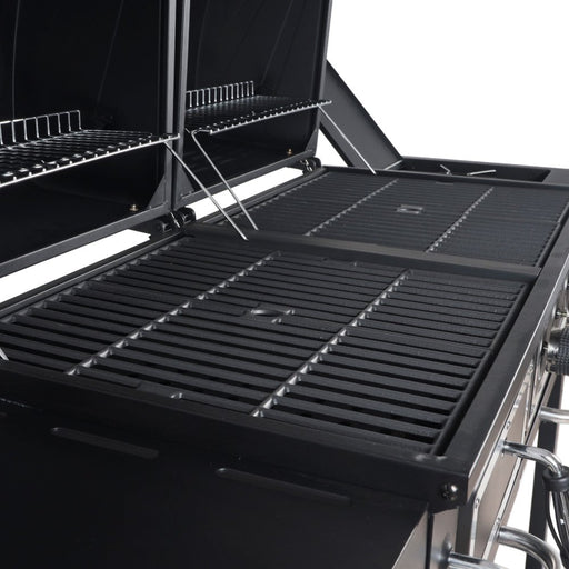 Revoace Dual Fuel Gas & Charcoal Combo Grill, Black with Stainless