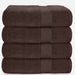 Premium Cotton 4 Pack Bath Towel Set - 100% Pure Cotton - 4 Bath Towels 27X54 - Ideal for Everyday Use - Ultra Soft & Highly Absorbent - Chocolate Brown