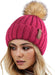 FURTALK Womens Winter Knitted Beanie Hat with Faux Fur Pom Warm Knit Skull Cap Beanie for Women…