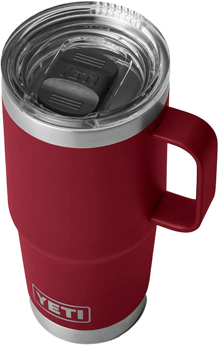 Rambler 20 Oz Travel Mug, Stainless Steel, Vacuum Insulated with Stronghold Lid, Black