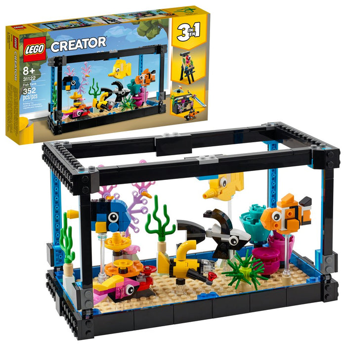 LEGO Creator 3In1 Fish Tank 31122 Buildingtoy; Great Gift for Kids (352 Pieces)