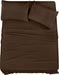 Queen Bed Sheets Set - 4 Piece Bedding - Brushed Microfiber - Shrinkage and Fade Resistant - Easy Care (Queen, Brown)