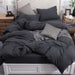 Jersey Knit Duvet Cover Set 100% T-Shirt Cotton Super Soft Comfy 3Pc Bedding Set with Zipper Closure (Heather Charcoal Grey, King)