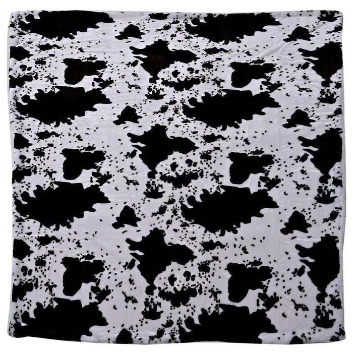 Homesmart Cow Pattern Sherpa Blanket Faux Fur Wearable Sleeve One Size
