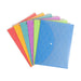 Single Pocket Poly Document Holders, 6 Count, Snap Closure, Multi-Color Bold and Bright 5895U