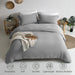 Duvet Cover Queen Size - Super Soft Gray Duvet Cover Set 3 Piece 100% Washed Microfiber Comforter Cover Set Bedding Set with Zipper Closure, 1 Duvet Cover 90X90 Inches and 2 Pillow Shams