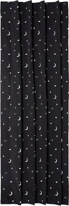 Portable Window Blackout Curtain Shade with Suction Cups for Travel, Kids, and Baby Nursery - 50" X 78", Moon & Stars - 1-Pack
