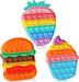 Pop It Fidget Toys Pop Its Fidgets, Silicone Fidget Toy Pack Poppet Figit Sensory Toys Popit Popits Popper Poppers Ice Cream Strawberry Hamburger Toy Gifts