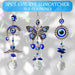Sun Catchers, 3PCS Evil Eye Suncatcher for Window Hanging Crystal Ball Prisms Rainbow Maker Blue Eyes Pendant for Garden Car Home Indoor Outdoor Decor Charm Valentine'S Day Gift