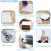 Rug Anchors Carpet Hook and Loop Non-Slip Mat Anti-Skid Stickers Square (10PCS, Black)