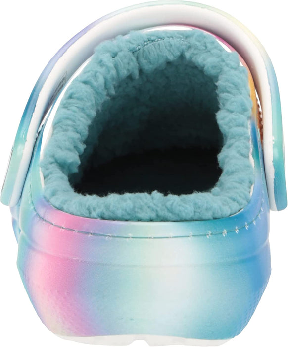 Unisex-Adult Classic Tie Dye Lined Clogs | Fuzzy Slippers