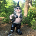 Homestyles "Biker Babe" the Biker Gnome in Leather Motorcycle Riding Gear Extra Large Outdoor Garden Statue 20"H