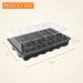 Gardzen 5-Set Garden Propagator Set, Seed Tray Kits with 200-Cell, Seed Starter Tray with Dome and Base 15" X 9" (40-Cell per Tray)