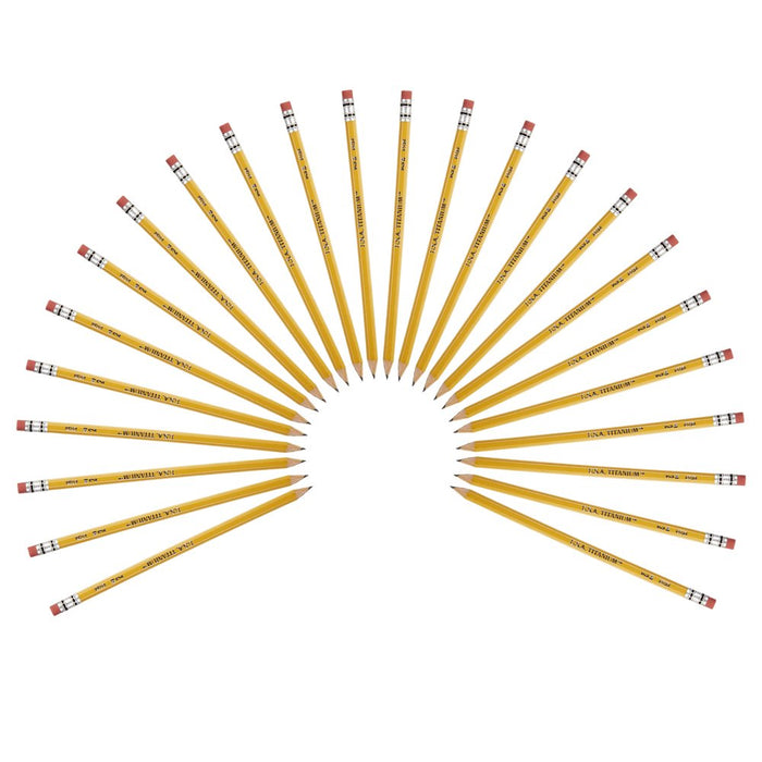 USA Titanium Premium Yellow No.2 Pencils 24 Count Sharpened Woodcase Pencils