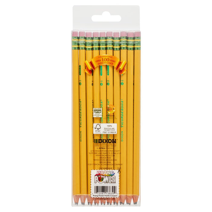 Ticonderoga Classic Yellow No 2 Pencils, Pre Sharpened, 30 Ct