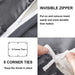 Oli Anderson Tufted Duvet Cover Queen Size, Soft and Lightweight Duvet Covers Set for All Seasons, 3 Pieces Boho Embroidery Shabby Chic Bedding Set (Grey, Queen, 90’’ X 90’’)