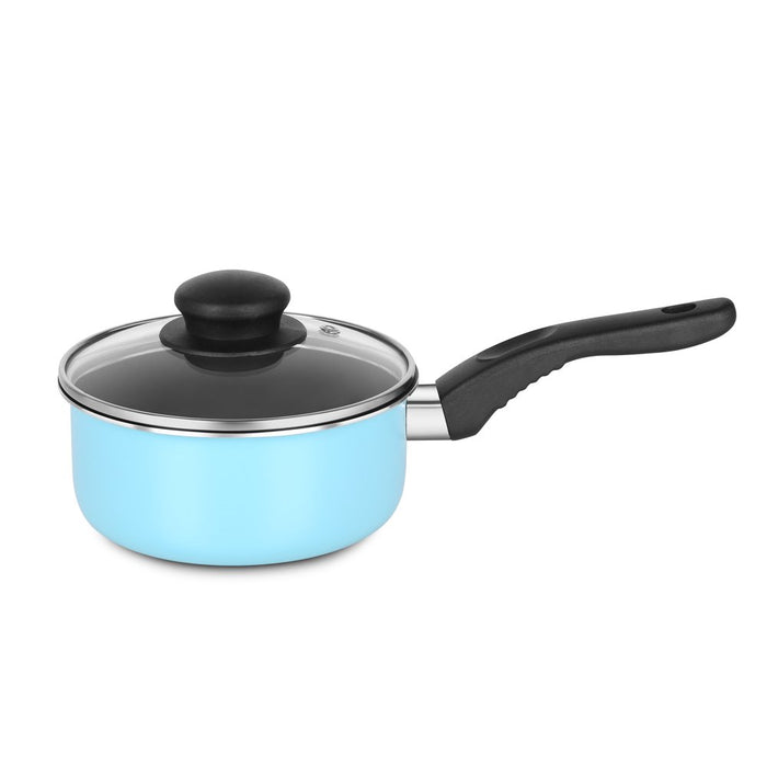 Mainstays 7 Piece Non-Stick Cookware Set Aluminum Mint, Dishwasher Safe