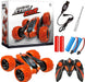 Remote Control Car, 2.4Ghz Electric Race Stunt Car, Double Sided 360° Rolling Rotating Rotation, LED Headlights RC 4WD High Speed off Road Gift for 3 4 5 6 7 8-12 Year Old Boy Toys (Orange)