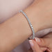 14K Gold Plated 3Mm Cubic Zirconia Classic Tennis Bracelet | Gold Bracelets for Women | Size 6.5-7.5 Inch