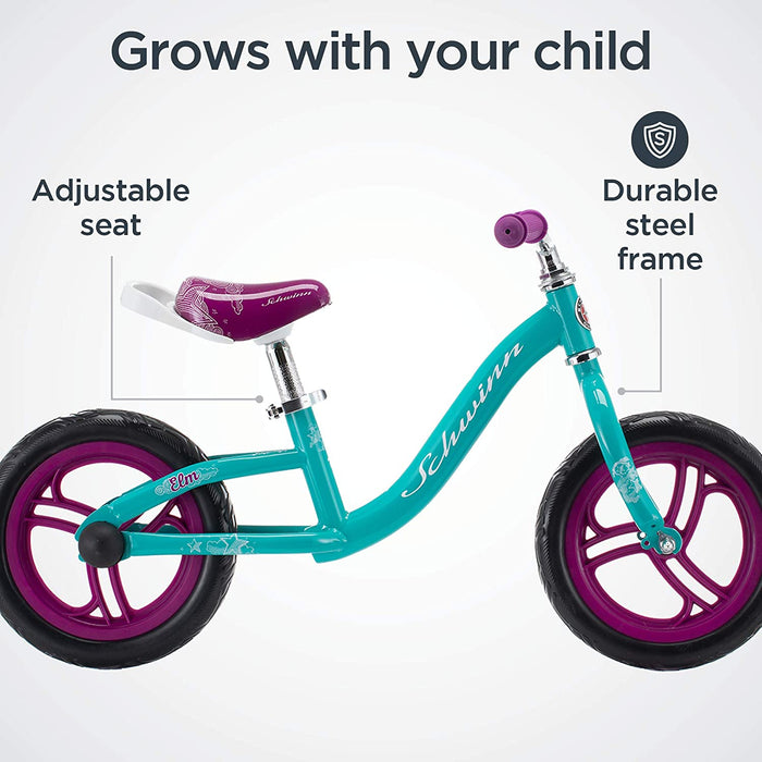 Schwinn Koen & Elm Toddler Balance Bike, 12-Inch Wheels, Kids Ages 1-4 Years Old, Rider Height 28-38-Inches, Training Wheels Not Included