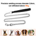 49.6In Metal Dog Leash, Heavy Duty Chew Proof Pet Leash Chain with Padded Handle for Large Medium Size Dogs