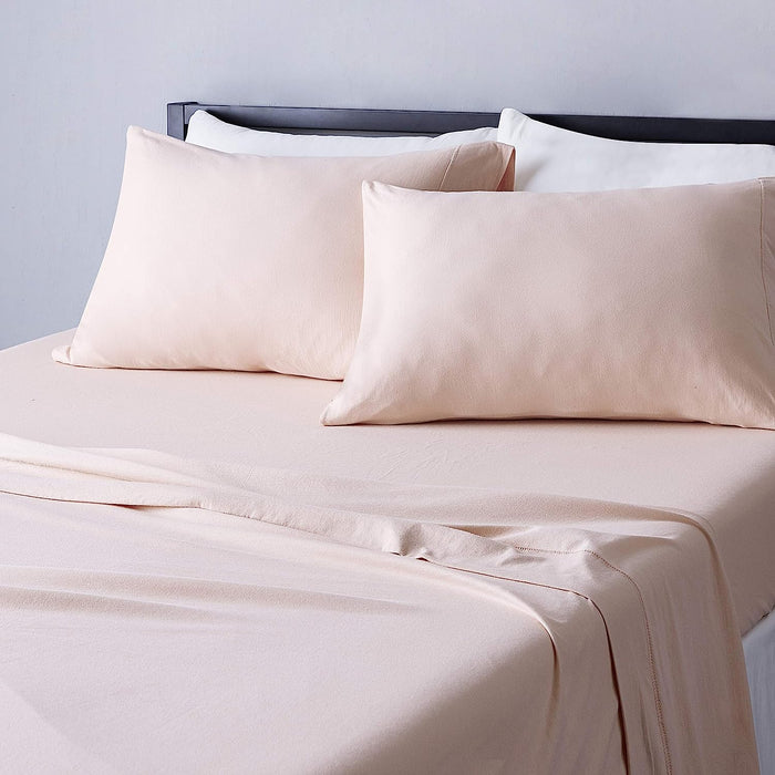 Cotton Jersey Bed Sheet Set - Full, Blush