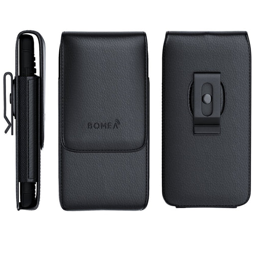 Iphone 6 Holster 6S 7 8 Cell Phone Pouch Belt Case with Clip Holster Cover Holder Carrying Sleeve with Swivel Clip for Apple Iphone 6/6S/7/8(Fits Phone with Other Case On) - Vertical Black