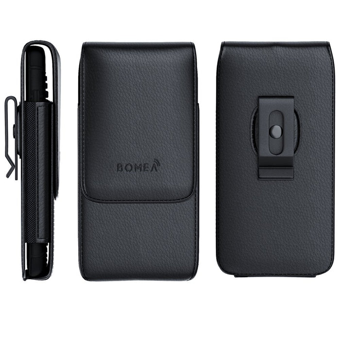 Iphone 6 Holster 6S 7 8 Cell Phone Pouch Belt Case with Clip Holster Cover Holder Carrying Sleeve with Swivel Clip for Apple Iphone 6/6S/7/8(Fits Phone with Other Case On) - Vertical Black