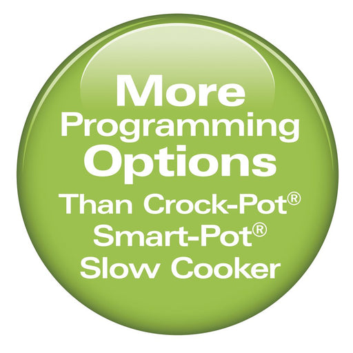 7 Quart Programmable Slow Cooker with Party Dipper, Stainless Steel, 33477