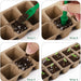 4 Pack Seed Starter Tray Kit, 15 Peat Pots for Seedlings Plastic Germination Growing Trays with Plants Labels, Planting Tools, Plant Cultivation for Seed Starting and Garden Propagation, Black