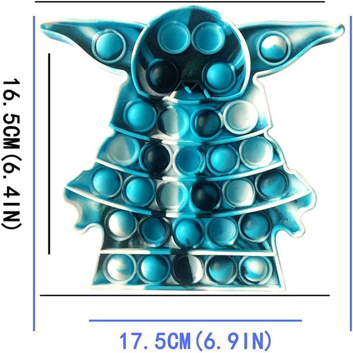 Silicone Yoda Tie-Dye Push Bubble Fidget Toy, Autism Special Needs Stress Reliever, Squeeze Sensory Tools to Relieve Emotional Stress for Kids Adults